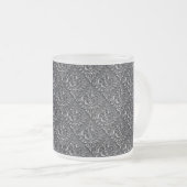 Damask Pattern Black Achtergrond-23961 Matglas Koffiemok (Voorkant rechts)