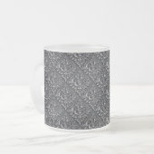 Damask Pattern Black Achtergrond-23961 Matglas Koffiemok (Voorkant links)