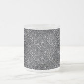 Damask Pattern Black Achtergrond-23961 Matglas Koffiemok (Center)