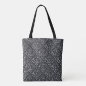 Damask Pattern Black Achtergrond-23961 Tote Bag (Achterkant)