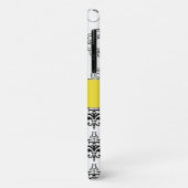 Damask Pattern, Black and White Damask, Monogram Case-Mate iPhone Case (Achterkant/links)