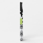 Damask Pattern, Black and White Damask, Monogram Case-Mate iPhone Case (Achterkant/links)