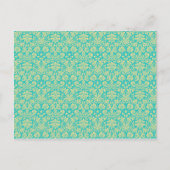 Damask Pattern, Blue Damask, French Damask Briefkaart (Voorkant)