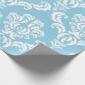 Damask Pattern, Blue Damask, French Damask Cadeaupapier (Hoek)