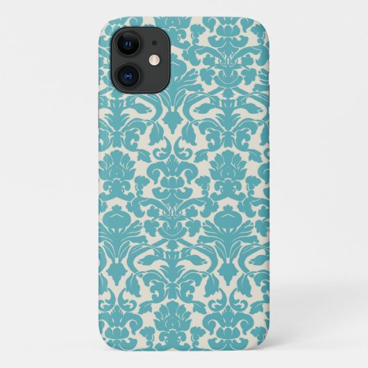 Damask Pattern, Blue Damask, French Damask Case-Mate iPhone Case (Achterkant)