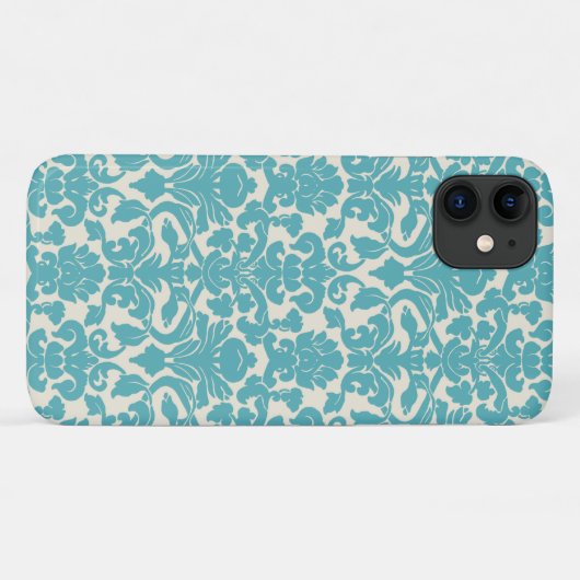 Damask Pattern, Blue Damask, French Damask Case-Mate iPhone Case (Achterkant (horizontaal))