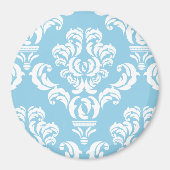 Damask Pattern, Blue Damask, French Damask Magneet (Voorkant)