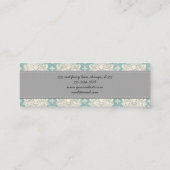 Damask Pattern, Blue Damask, French Damask Mini Visitekaartje (Achterkant)