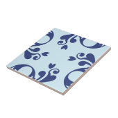 Damask Pattern, Blue Damask, French Damask Tegeltje (Zijkant)
