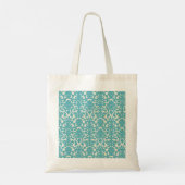 Damask Pattern, Blue Damask, French Damask Tote Bag (Achterkant)