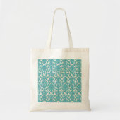 Damask Pattern, Blue Damask, French Damask Tote Bag (Voorkant)