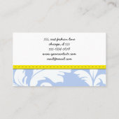 Damask Pattern, Blue Damask, French Damask Visitekaartje (Achterkant)