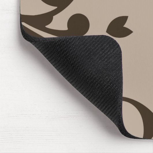 Damask Pattern, Brown Damask, French Damask Muismat (Hoek)