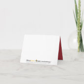 Damask Pattern Custom Thank You Card (rood) Bedankkaart (Achterkant)