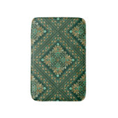  Damask Pattern - Emerald green and gold Badmat (Voorkant Verticaal)