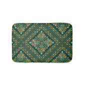 Damask Pattern - Emerald green and gold Badmat (Voorkant)