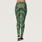  Damask Pattern - Emerald green and gold Leggings (Achterkant)