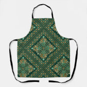  Damask Pattern - Emerald green and gold Schort (Voorkant)