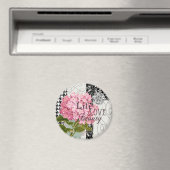 Damask Pattern Floral Decor Love Life Magneet (Insitu (Vaatwasser))