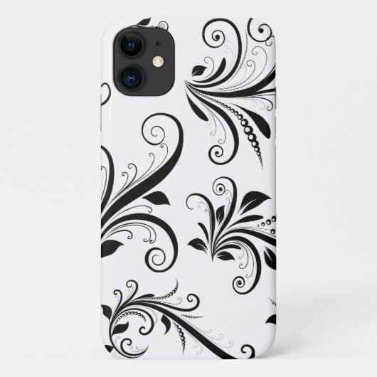 Damask Pattern, French Damask, Black and White Case-Mate iPhone Case (Achterkant)