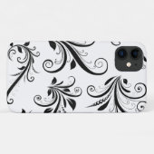 Damask Pattern, French Damask, Black and White Case-Mate iPhone Case (Achterkant (horizontaal))