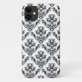 Damask Pattern, French Damask, Black and White Case-Mate iPhone Case (Achterkant)