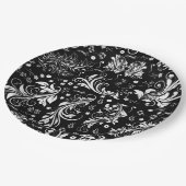 Damask Pattern, French Damask, Black and White Papieren Bordje (Gekanteld)