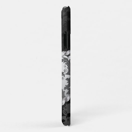 Damask Pattern, Grey Damask, French Damask Case-Mate iPhone Case (Achterkant/rechts)