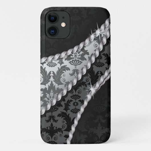 Damask Pattern, Grey Damask, French Damask Case-Mate iPhone Case (Achterkant)