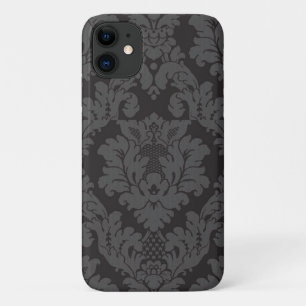 Damask Pattern, Grey Damask, French Damask iPhone 11 Hoesje