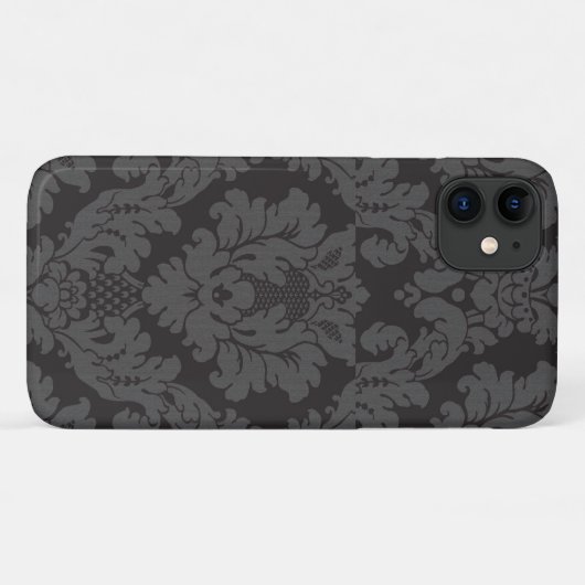 Damask Pattern, Grey Damask, French Damask Case-Mate iPhone Case (Achterkant (horizontaal))