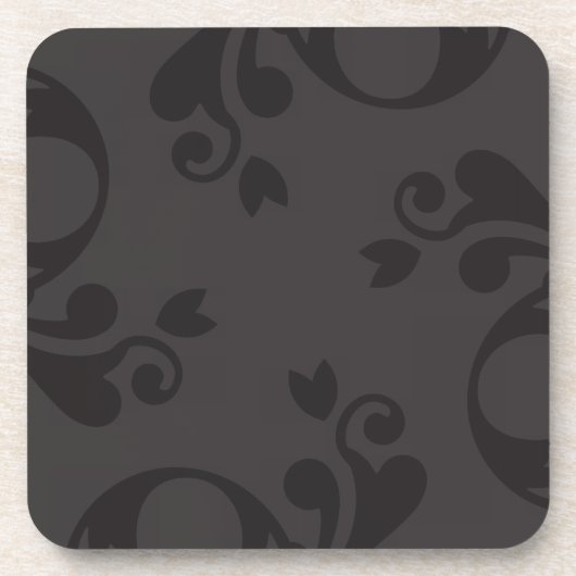 Damask Pattern, Grey Damask, French Damask Drankjes Onderzetter (Voorkant)