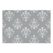 Damask Pattern, Grey Damask, French Damask Foto Afdruk (Voorkant)