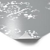 Damask Pattern, Grey Damask, French Damask Foto Afdruk (Hoek)