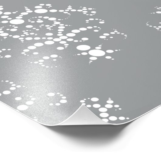 Damask Pattern, Grey Damask, French Damask Foto Afdruk (Hoek)