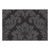 Damask Pattern, Grey Damask, French Damask Foto Afdruk (Voorkant)