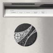 Damask Pattern, Grey Damask, French Damask Magneet (Insitu (Vaatwasser))