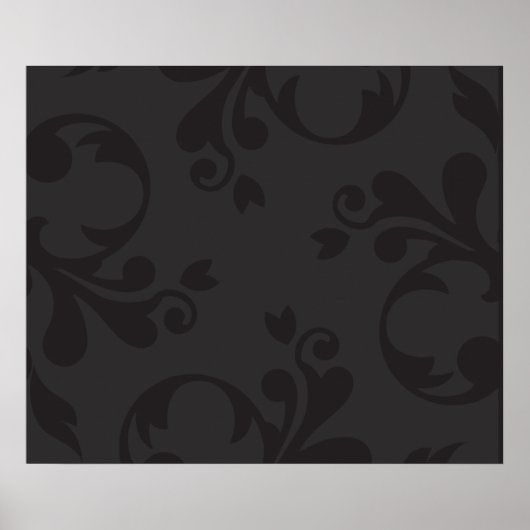 Damask Pattern, Grey Damask, French Damask Poster (Voorkant)