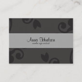 Damask Pattern, Grey Damask, French Damask Visitekaartje (Voorkant)