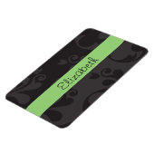 Damask Pattern, Grey Damask, Jouw naam Magneet (Linkerzijde)