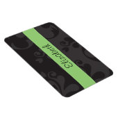 Damask Pattern, Grey Damask, Jouw naam Magneet (Rechterzijde)