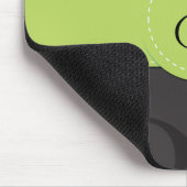 Damask Pattern, Grey Damask, Monogram Muismat (Hoek)