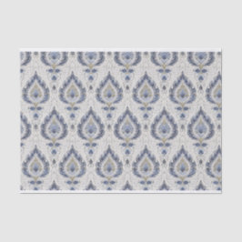  Damask Pattern in de kleuren van blauw Tissuepapier
