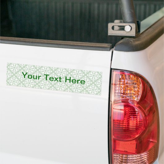 Damask Pattern op Green Bumpersticker (Op Truck)