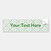 Damask Pattern op Green Bumpersticker (Voorkant)