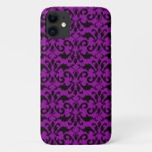 Damask Pattern, Paarse Damask, French Damask Case-Mate iPhone Case (Achterkant)
