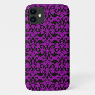 Damask Pattern, Paarse Damask, French Damask Case-Mate iPhone Case