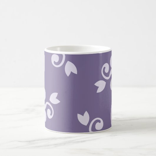 Damask Pattern, Paarse Damask, French Damask Koffiemok (Center)