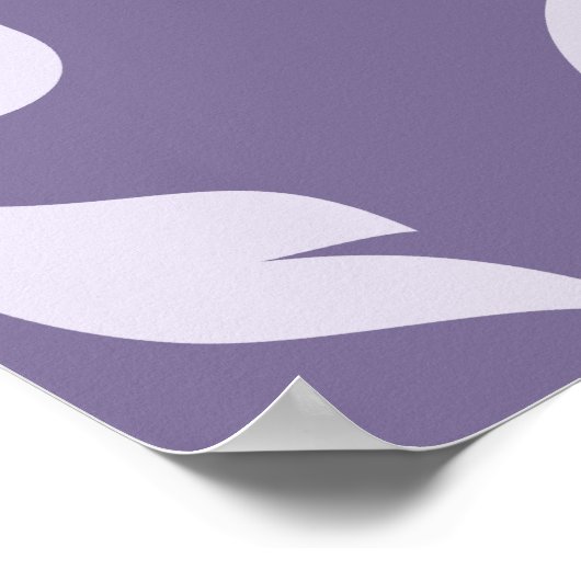 Damask Pattern, Paarse Damask, French Damask Poster (Hoek)