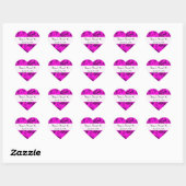 Damask Pattern, Pink Damask, Sweet 16, Birthday Hart Sticker (Vel)